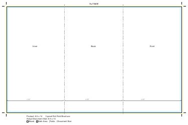 8.5 X 14 Inch 3-panel Roll Fold Brochure Template