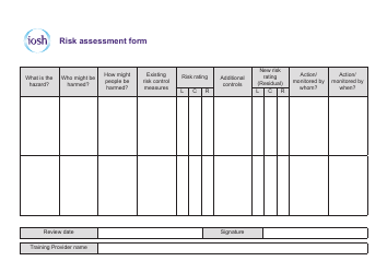 Risk Assessment Form - Iosh, Page 2