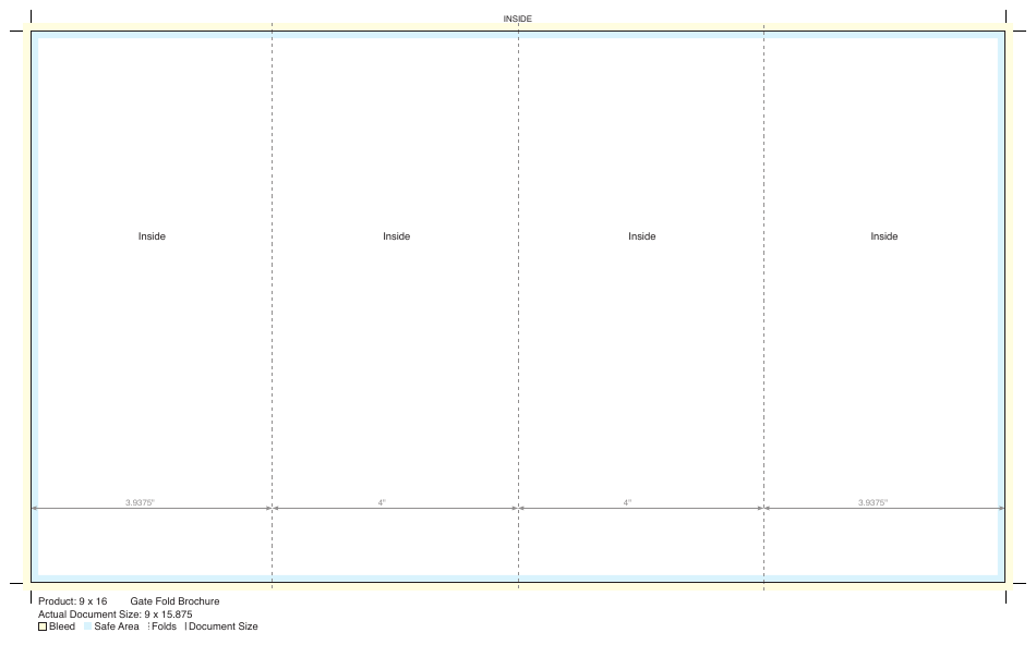 9x16 Inches Gate Fold Brochure Templates Download Printable PDF ...