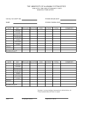 &quot;Employee Time and Attendance Sheet for BI-Weekly Employees - University of Alabama&quot; - Alabama