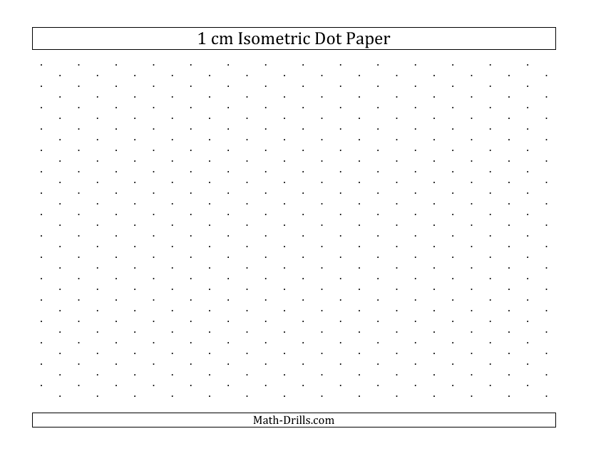 Black 1 Cm Isometric Dot Paper Template - Math-Drills