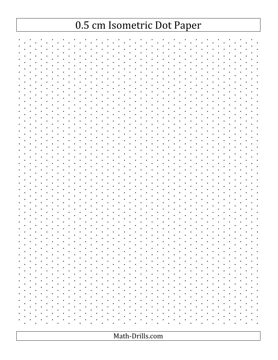 0.5 Cm Isometric Dot Paper - Portrait Orientation, Page 1