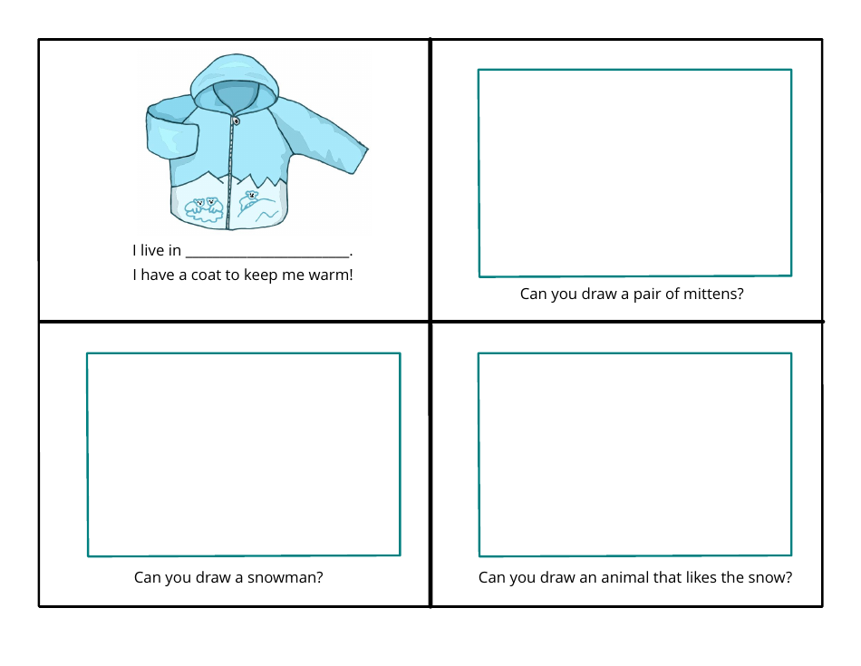 Winter Foldable Book Template for Kids Preview Image