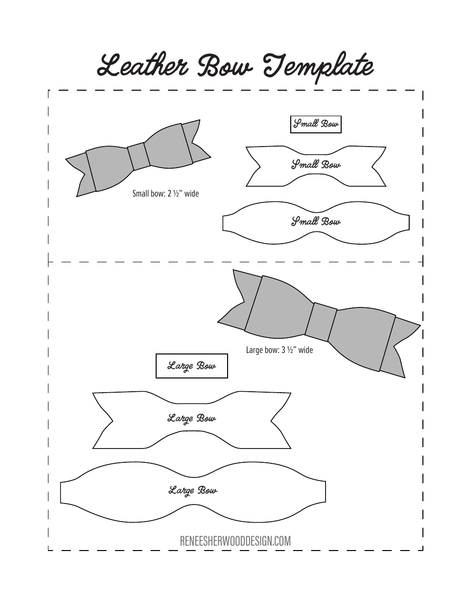 2.5-3.5 Inch Bow Templates Image Preview