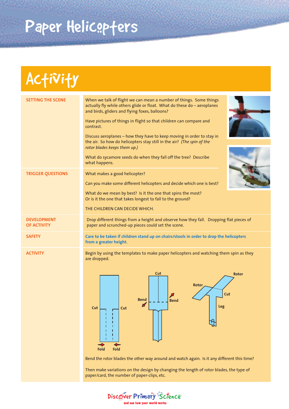 paper helicopter experiment worksheet answers