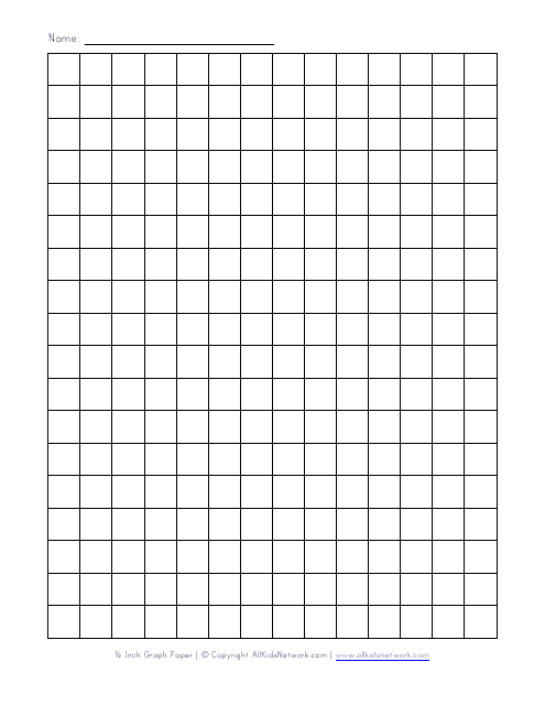 1/2 Inch Graph Paper Template