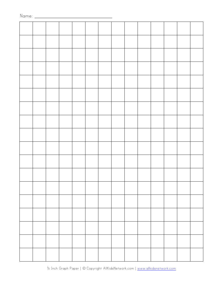 1/2 Inch Graph Paper Template Download Printable PDF | Templateroller