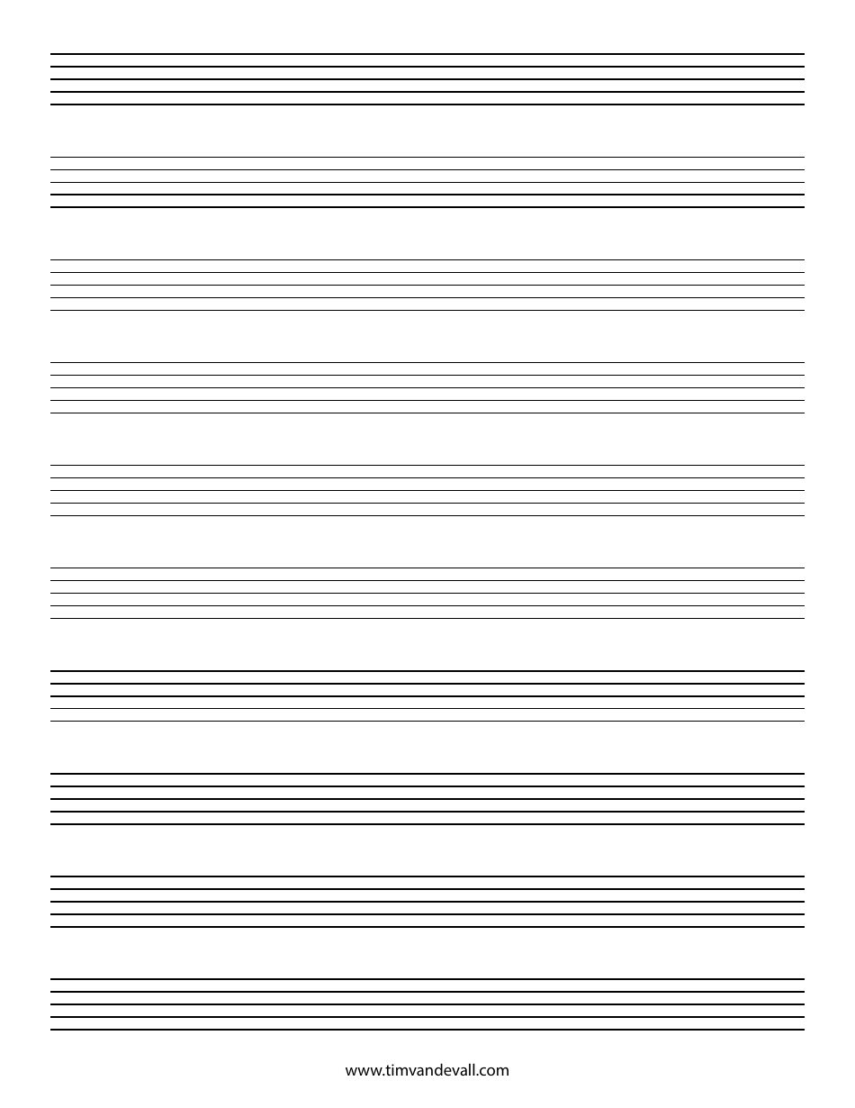 Blank Staff Paper - 10 Staves Download Printable PDF | Templateroller