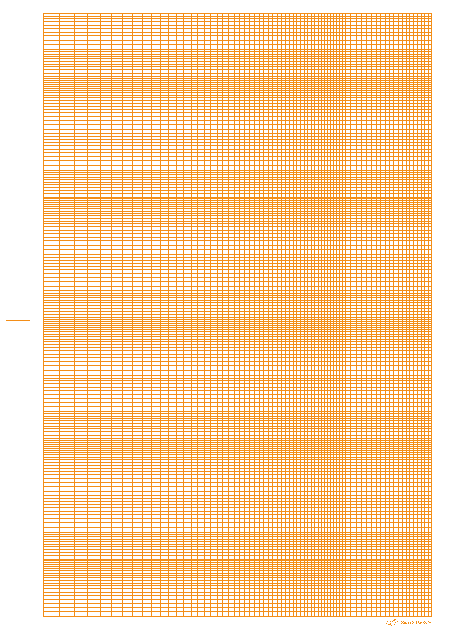 Orange Logarithmic Graph Paper Template - 5 Decades