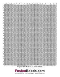 Document preview: Black Peyote Stitch Graph Paper Template - Size 11 Seed Beads