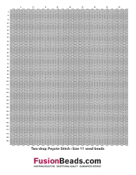 Document preview: Two-Drop Peyote Stitch Graph Paper - Size 11 Seed Beads