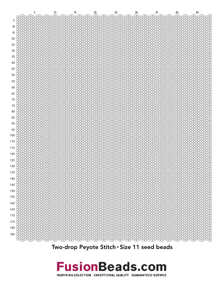 TwoDrop Peyote Stitch Graph Paper Size 11 Seed Beads Download Printable PDF Templateroller
