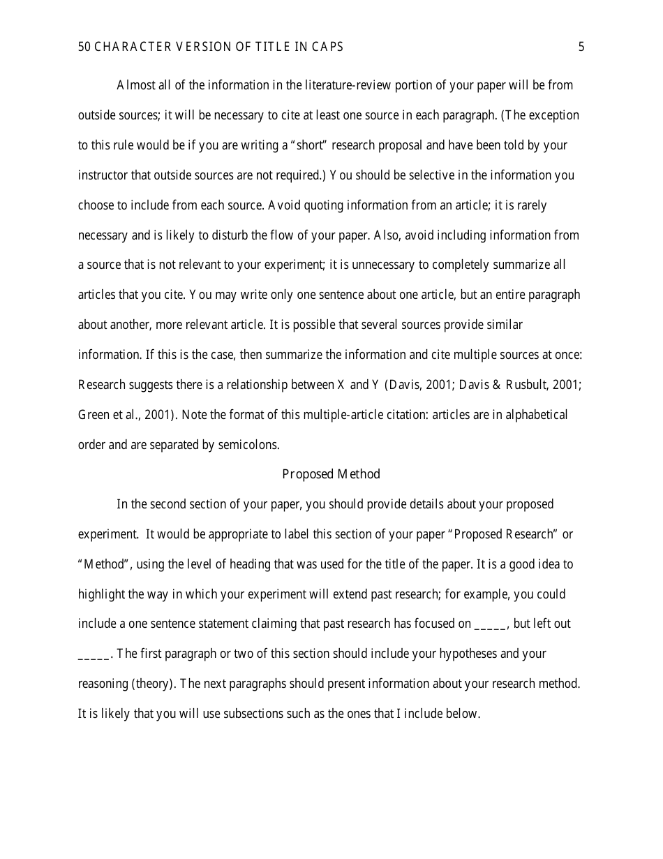 Sample Model Apa Research Proposal, Page 5