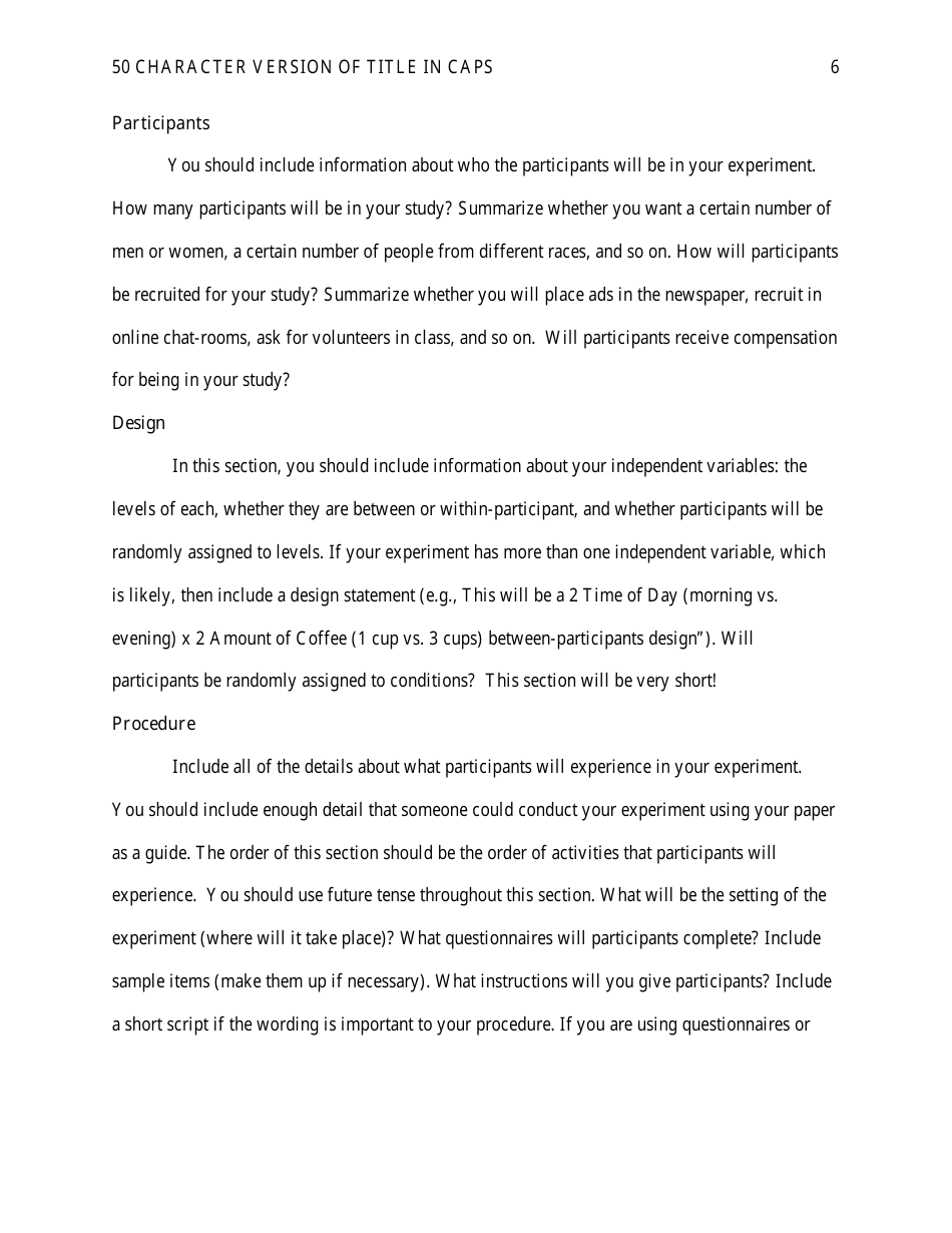 Sample Model Apa Research Proposal, Page 6
