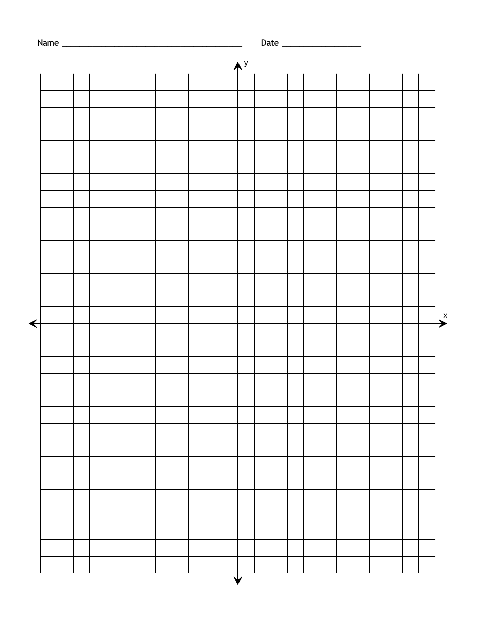 Full Page Blank Coordinate Grid Paper With Axis Download Printable Pdf Templateroller 4980