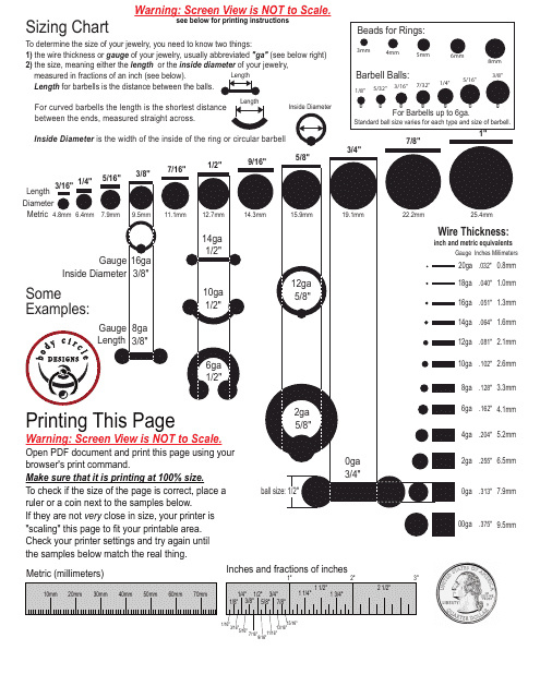 Jewelry Sizing Chart - Body Circle Designs