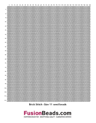 Document preview: Black Brick Stitch Graph Paper Template - Size 11 Seed Beads