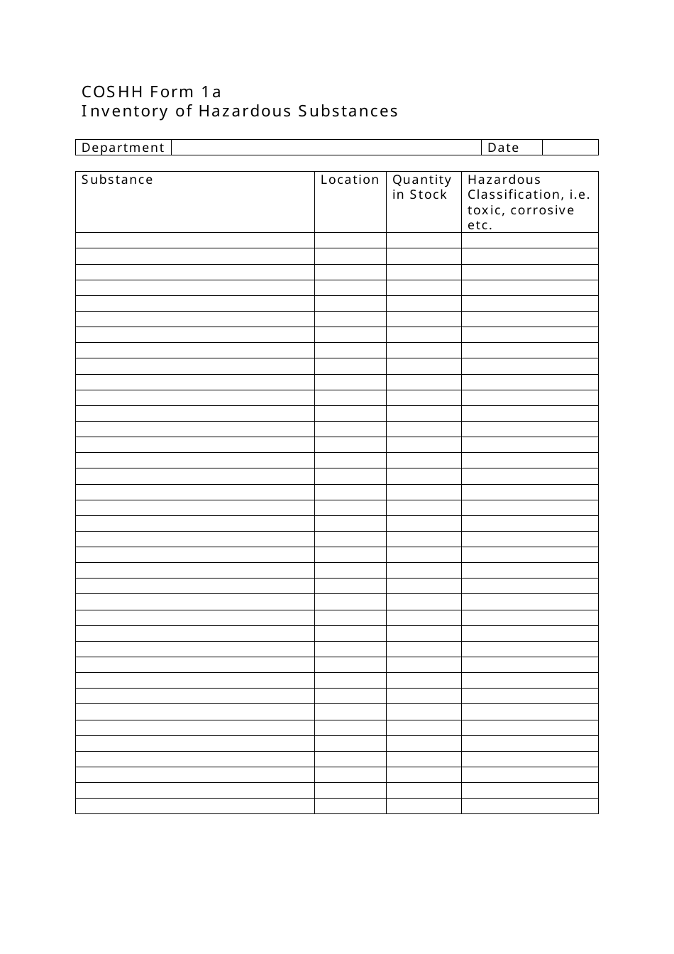 Hazardous Substances Inventory Spreadsheet Template - Efficiently manage and track dangerous materials