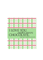Document preview: Valentine's Day Chocolate Wrapper/Gift Tag