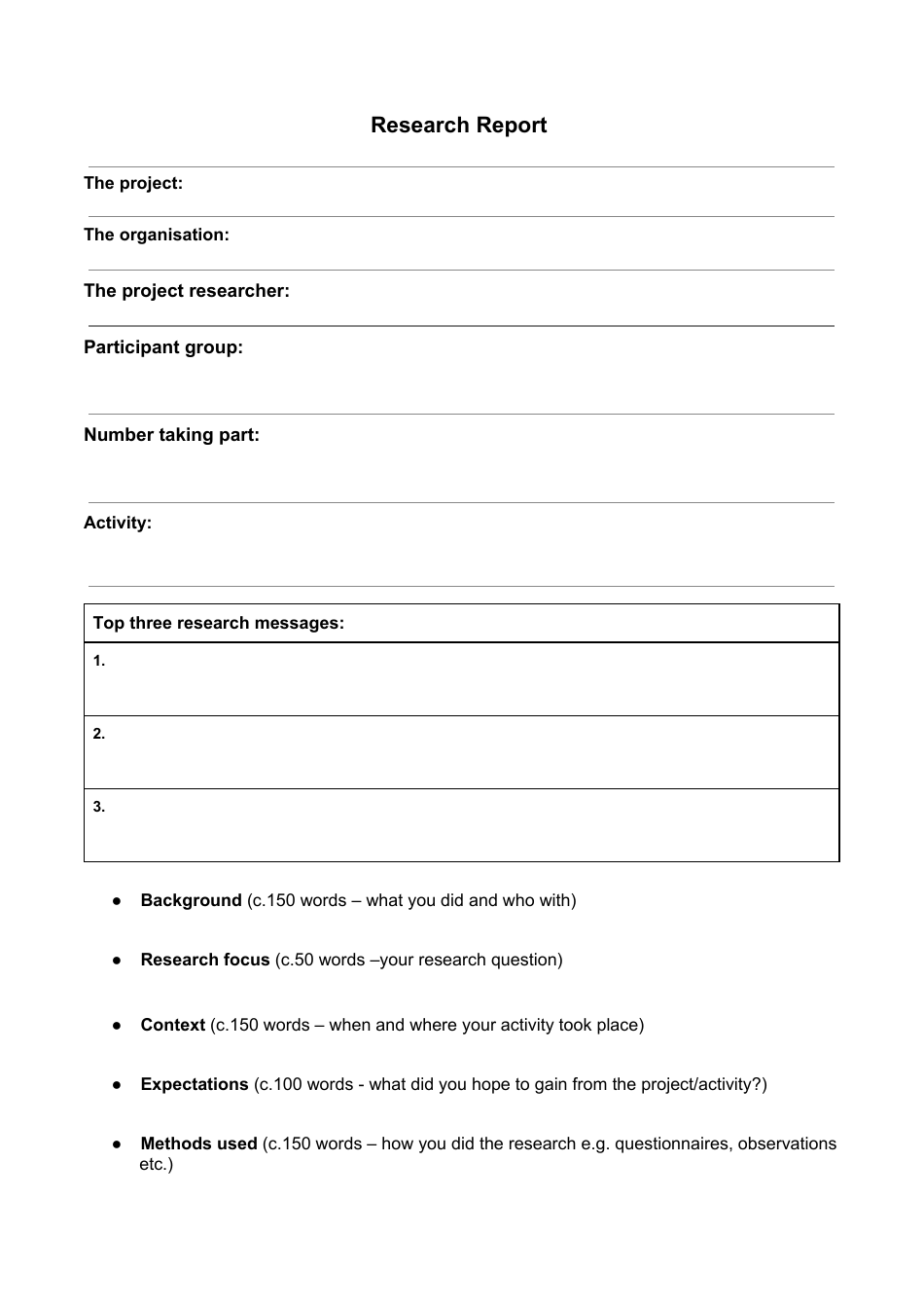 research form 4