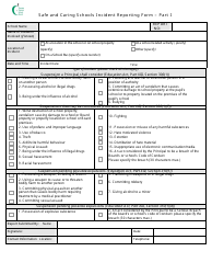 Document preview: Safe and Caring Schools Incident Reporting Form - Toronto District School Board