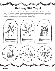 Document preview: Holiday Gift Tag Templates