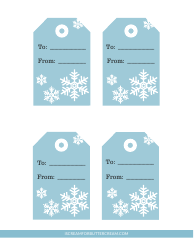 Document preview: Christmas Gift Tag Templates - Blue