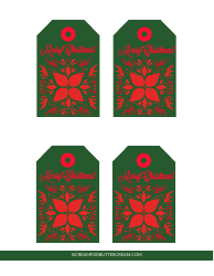 Document preview: Green and Red Christmas Gift Tag Templates