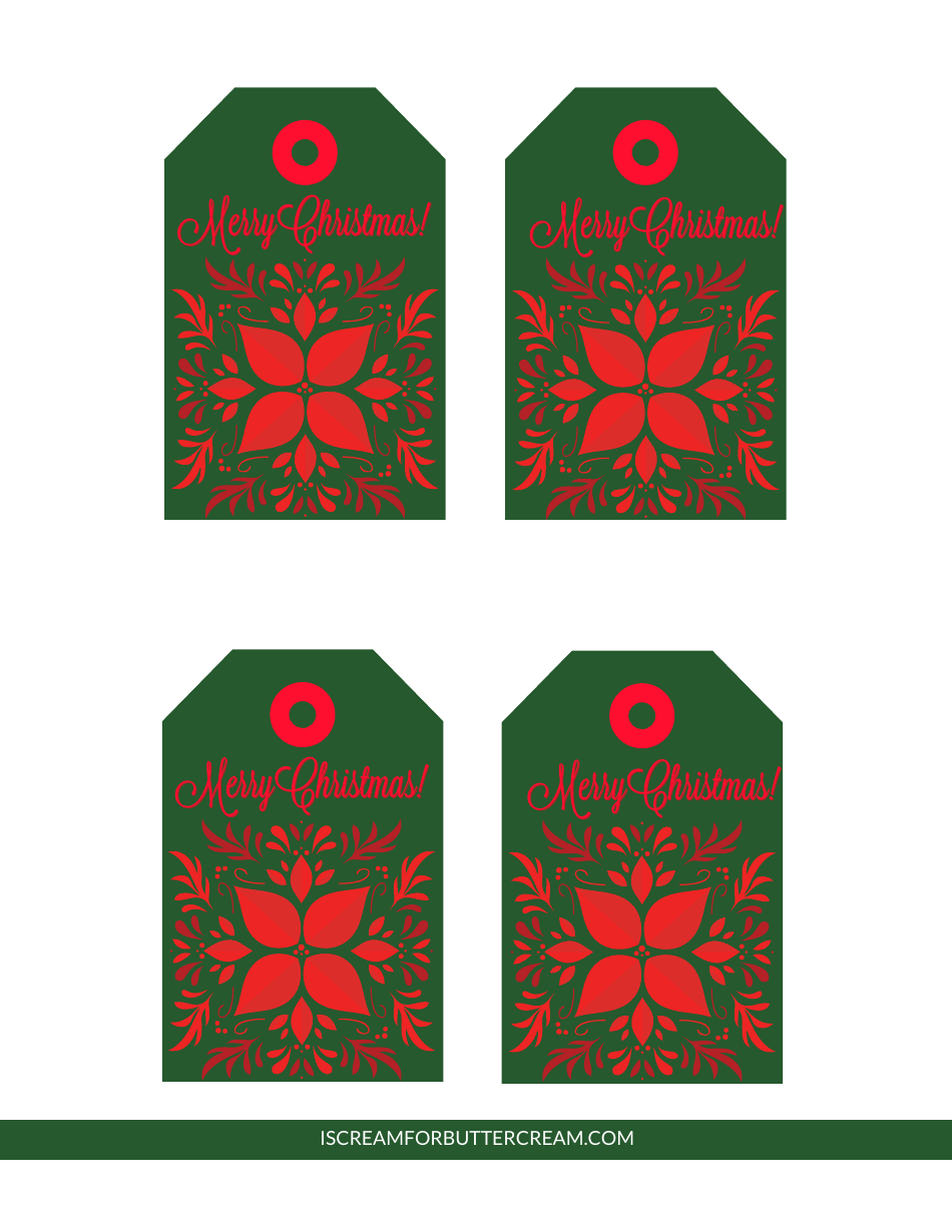 Green and Red Christmas Gift Tag Templates Download Printable PDF ...