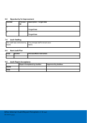 Internal Audit Report Template, Page 2