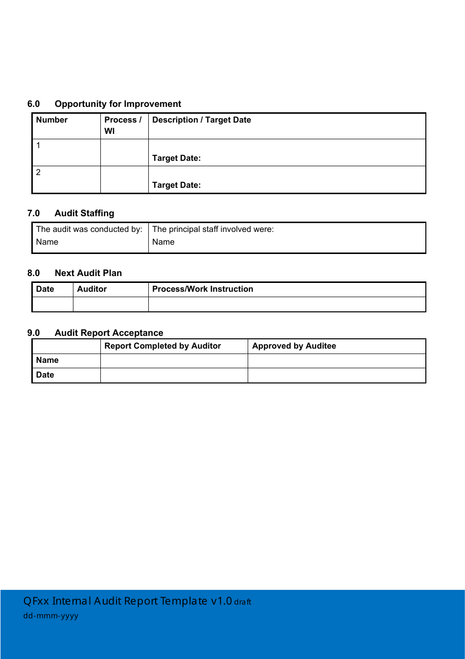 Internal Audit Report Template - Fill Out, Sign Online and Download PDF ...