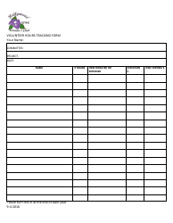 Document preview: Volunteer Hours Tracking Sheet Template - Hollywood Women's Club