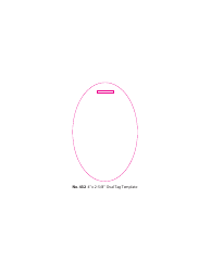 Document preview: 4" X 2-5/8" Oval Tag Template