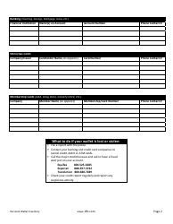 Personal Wallet Inventory Spreadsheet Template - First Franklin Financial, Page 2