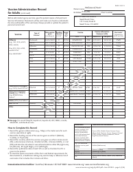 Vaccine Administration Record for Adults Template - Immunization Action Coalition, Page 4