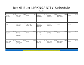 Brazil Butt Lift/Insanity Schedule Template, Page 2