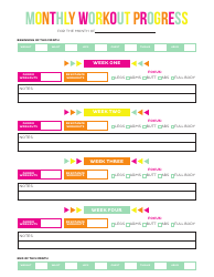 Weekly Workout Progress Tracking Template, Page 2