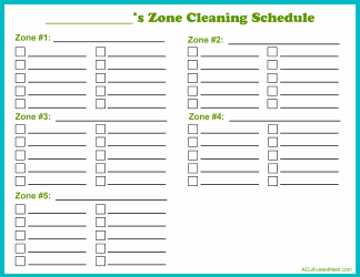 Document preview: Cleaning Schedule Template