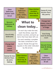 Document preview: Sample Daily Cleaning Schedule - Colorful