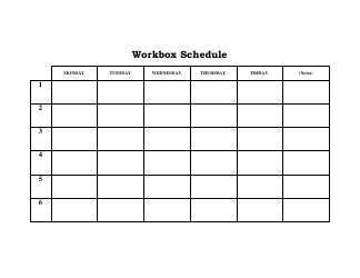 Workbox Schedule Template