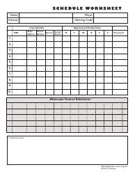 Document preview: College Class Schedule Worksheet Template - Unc Greensboro
