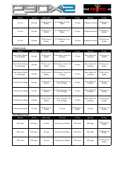 P90x2 Workout Schedule Template - Ripped