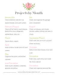Monthly Cleaning Checklist Template, Page 2