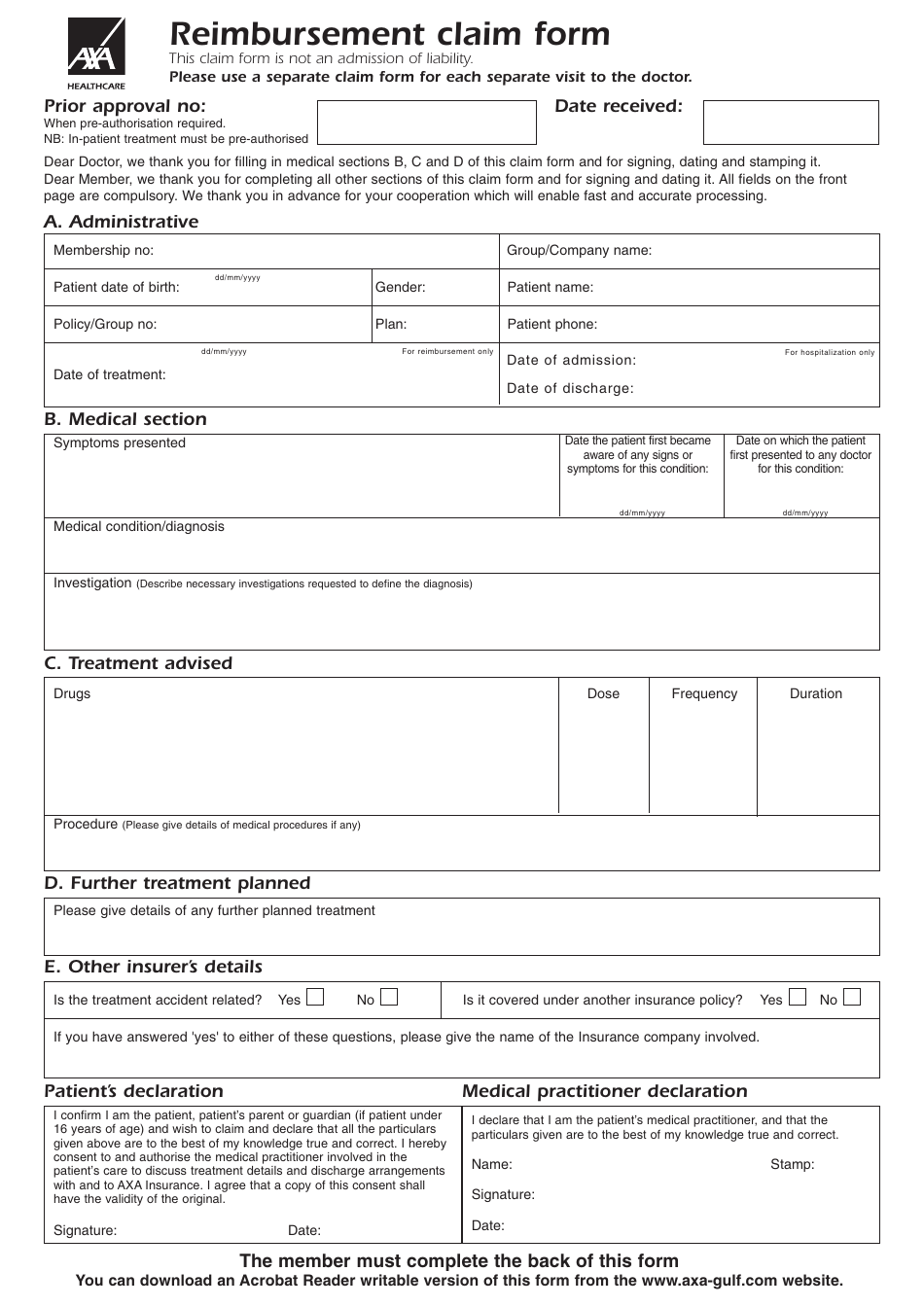 reimbursement-claim-form-axa-healthcare-fill-out-sign-online-and
