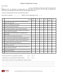 Document preview: Patient Satisfaction Survey Form - Asge