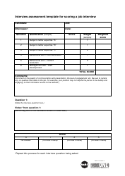 Document preview: Interview Assessment Template for Scoring a Job Interview - Mars