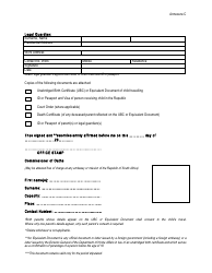 Parental Consent Affidavit Form - South Africa, Page 2