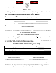 Form T-7 &quot;Vehicle Bill of Sale&quot; - Georgia (United States)