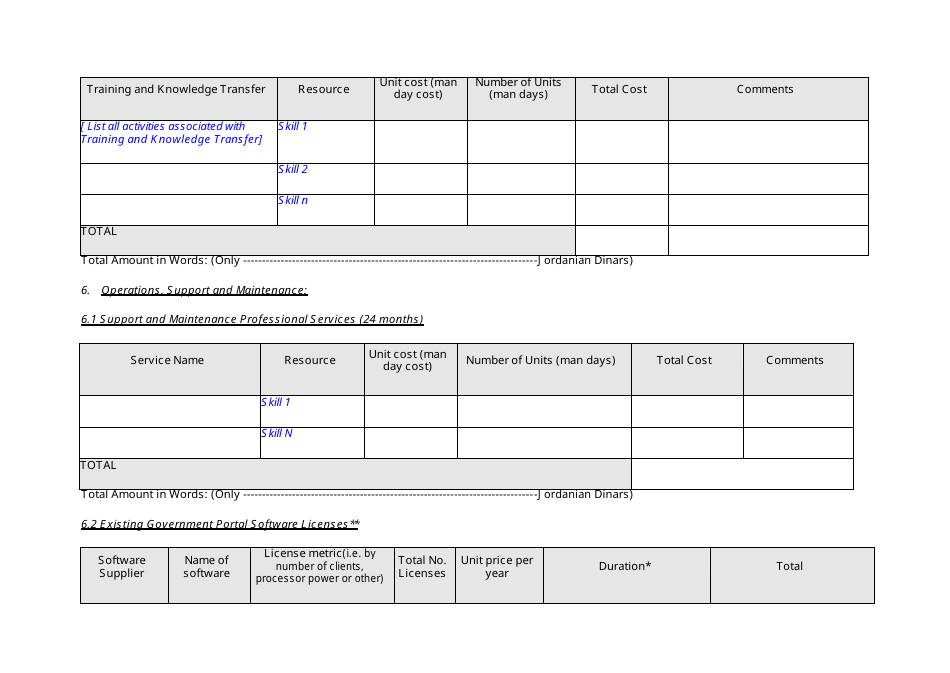 Technical and Financial Proposal Template, Page 13