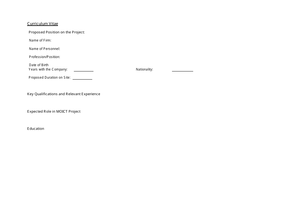 Technical and Financial Proposal Template, Page 4